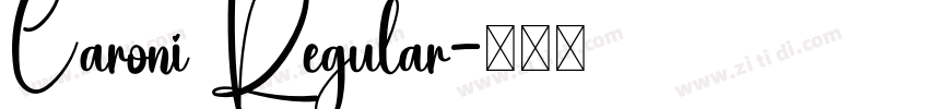 Caroni Regular字体转换